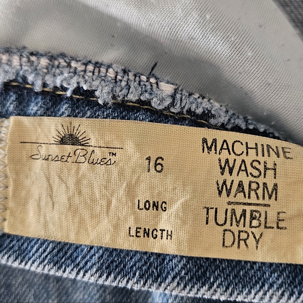 Vintage 80s USA Made Pleated Mom Jeans High Waist Tapered Leg Size 16 Long - Picture 8 of 10